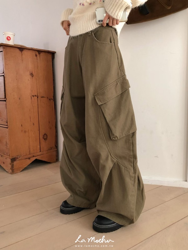 鬆弛感落地工作寬褲